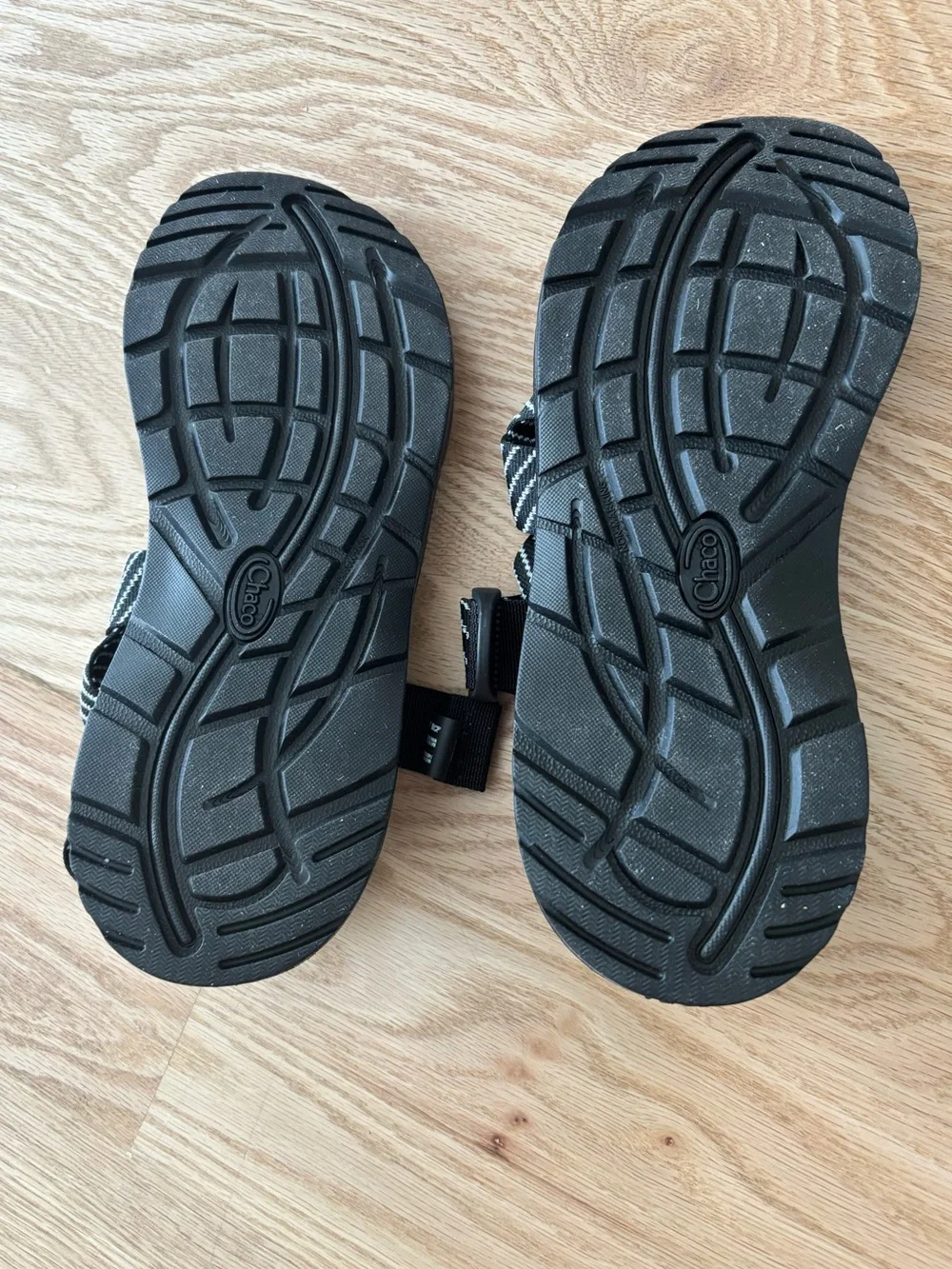 Chaco Black & White Striped Z-Style Sandal